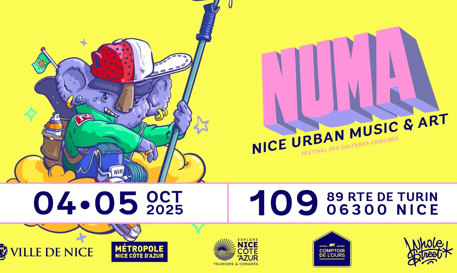 affiche numa festival de nice urban music & art 2025